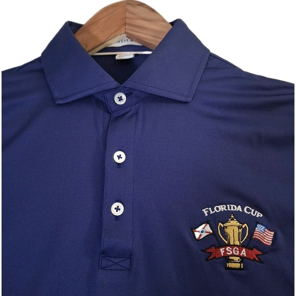Holderness & Bourne Polo Shirt Men's M Purple Florida Cup FSGA Golf Performance